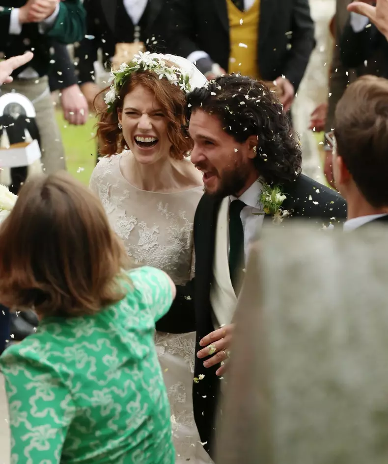 Primele imagini de la nunta lui Kit Harington cu Rose Leslie