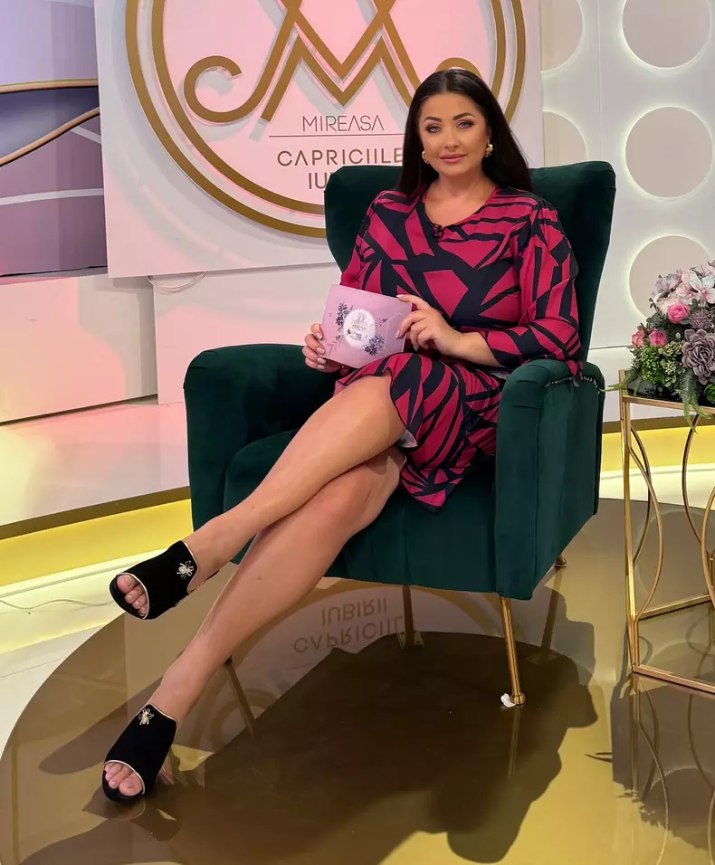 Gabriela Cristea în platoul „Mireasa, capriciile iubirii”