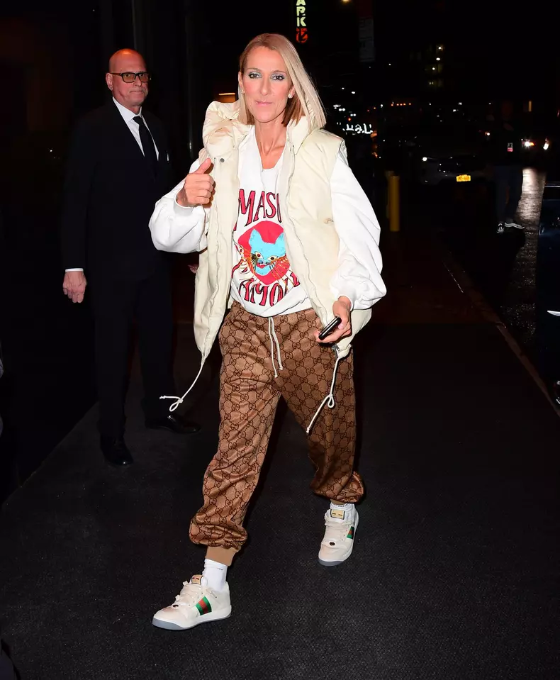 EXCLUSIVE: Celine Dion Channels Her Youthful Side In A Gucci Tracksuit After Her Concert