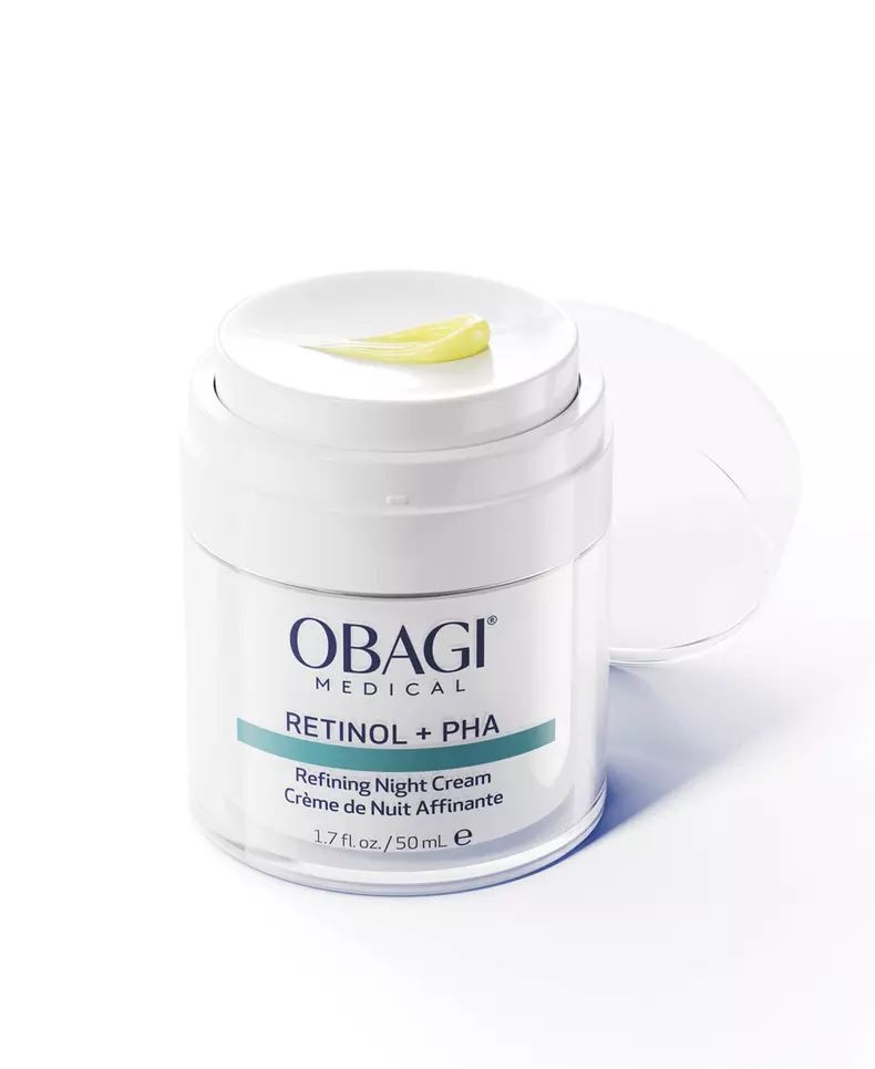 Cremă de noapte antiaging Retinol + PHA Refining Night Cream, Obagi, 550 lei (disponibilă pe obagi.ro)