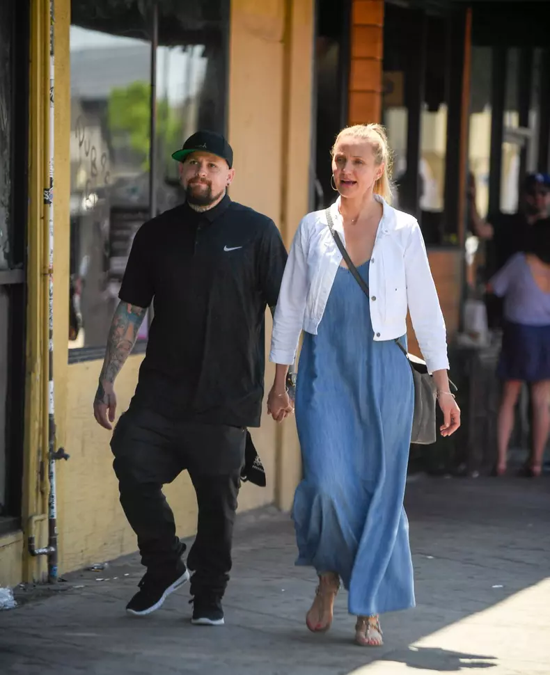 Cameron Diaz and Benji Madden leave lunch in Hollywood
