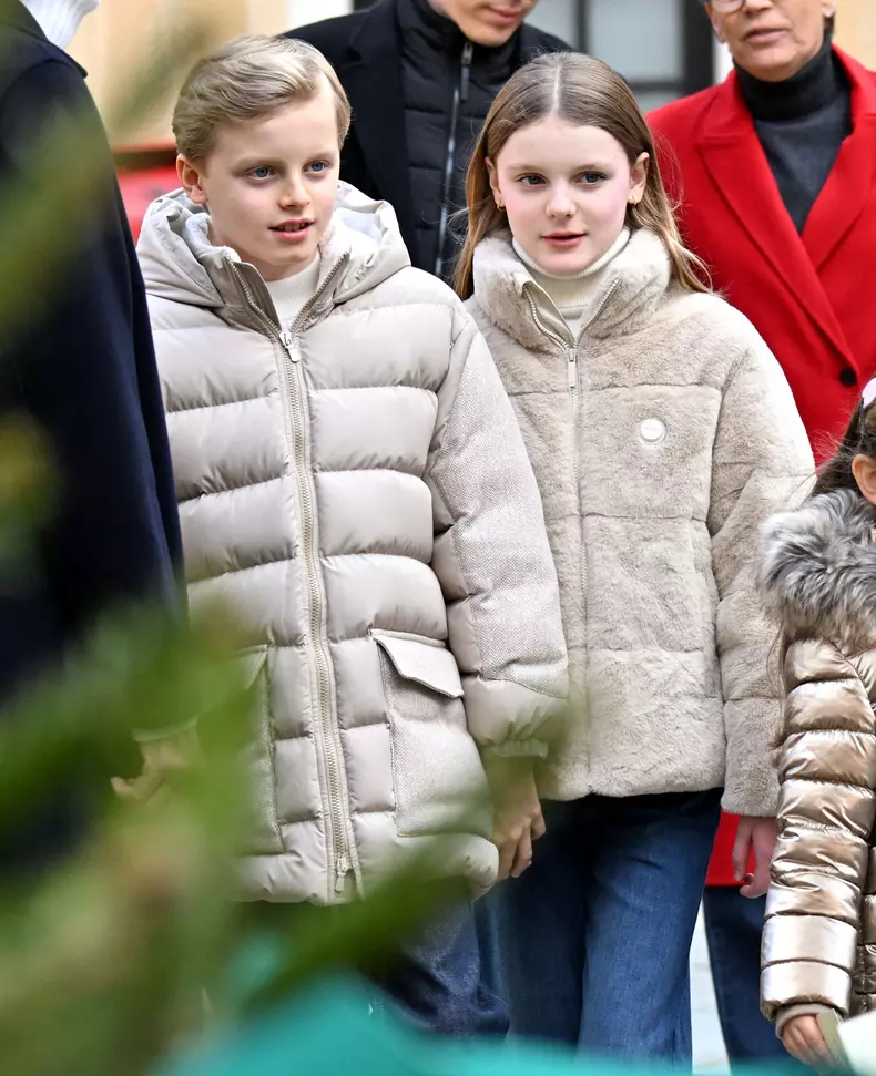 ** NO TABLOID ** Monaco Royal Family Attends Christmas Tree Ceremony In Monaco - 17 Dec 2025