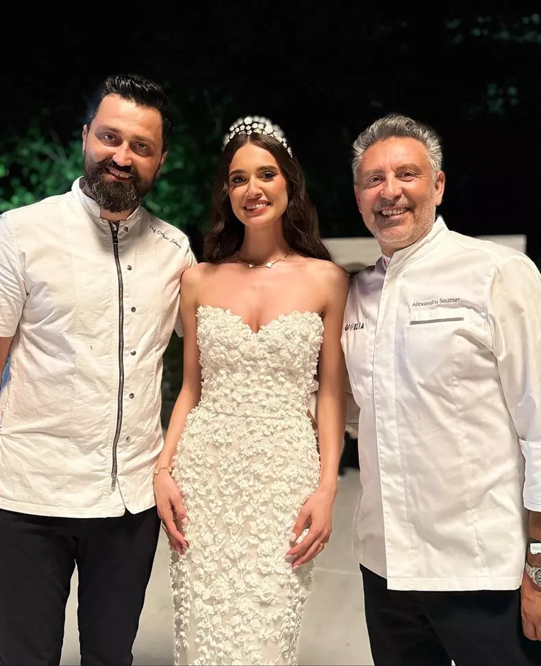 Chef Alexandru Sautner & Chef Orlando Zaharia, alături de Elena Tănase