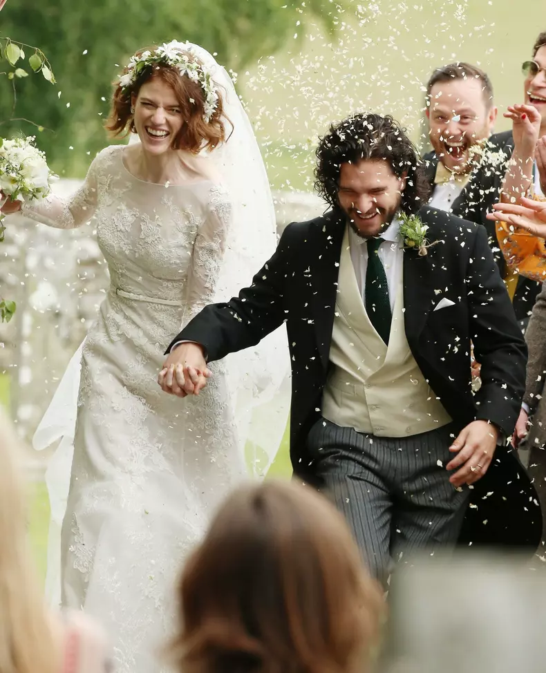 Primele imagini de la nunta lui Kit Harington cu Rose Leslie