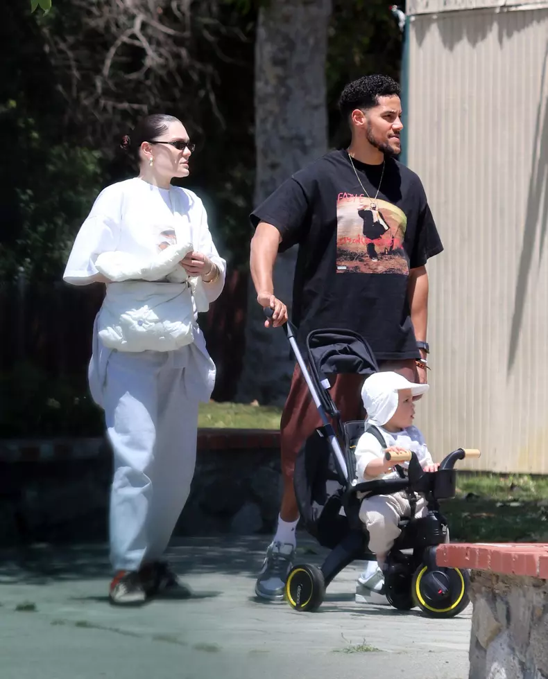 EXCLUSIVE: Jessie J and Chanan Colman step out with family in Los Angeles.