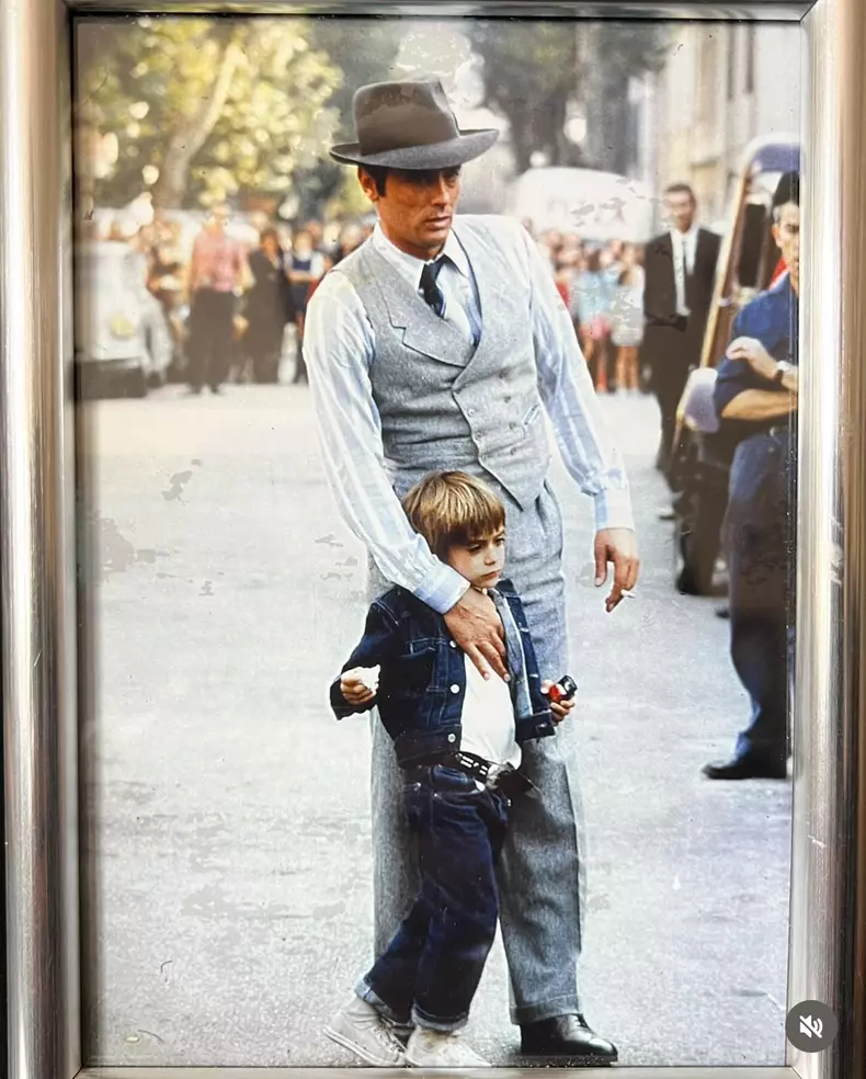 Alain Delon cu fiul lui Anthony