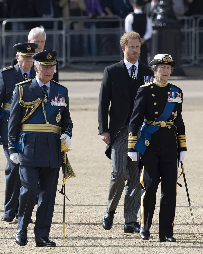 Ceremonial procession of the coffin of Queen Elizabeth II from Buckingham Palace to Westminster Hall