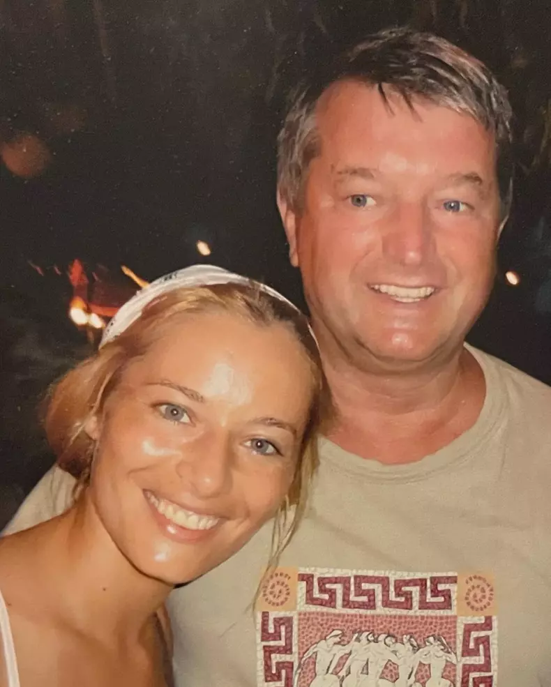 Laura Cocoi cu tatăl ei