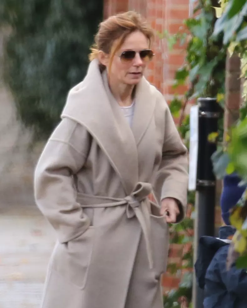 *EXCLUSIVE* Spice Girl 'Ginger Spice' Geri Horner seen out with her son Montague out in North London.
