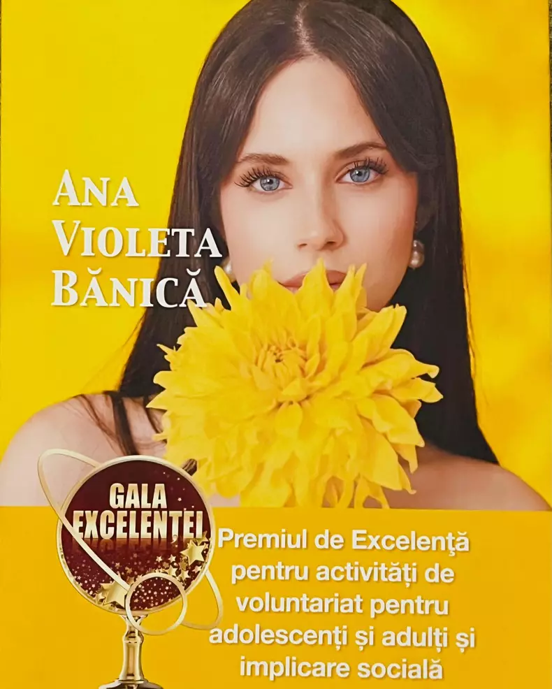 Fiica Andreei Marin, Violeta Bănică, premiată la Gala Performanței și Excelenței 2023