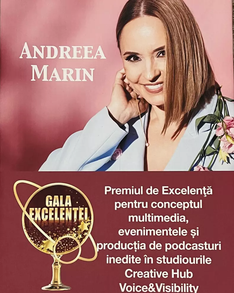 Andreea Marin, premiată la Gala Performanței și Excelenței 2023