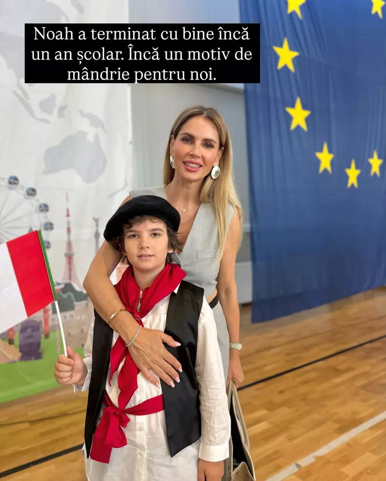 Andreea Bănică și fiul ei