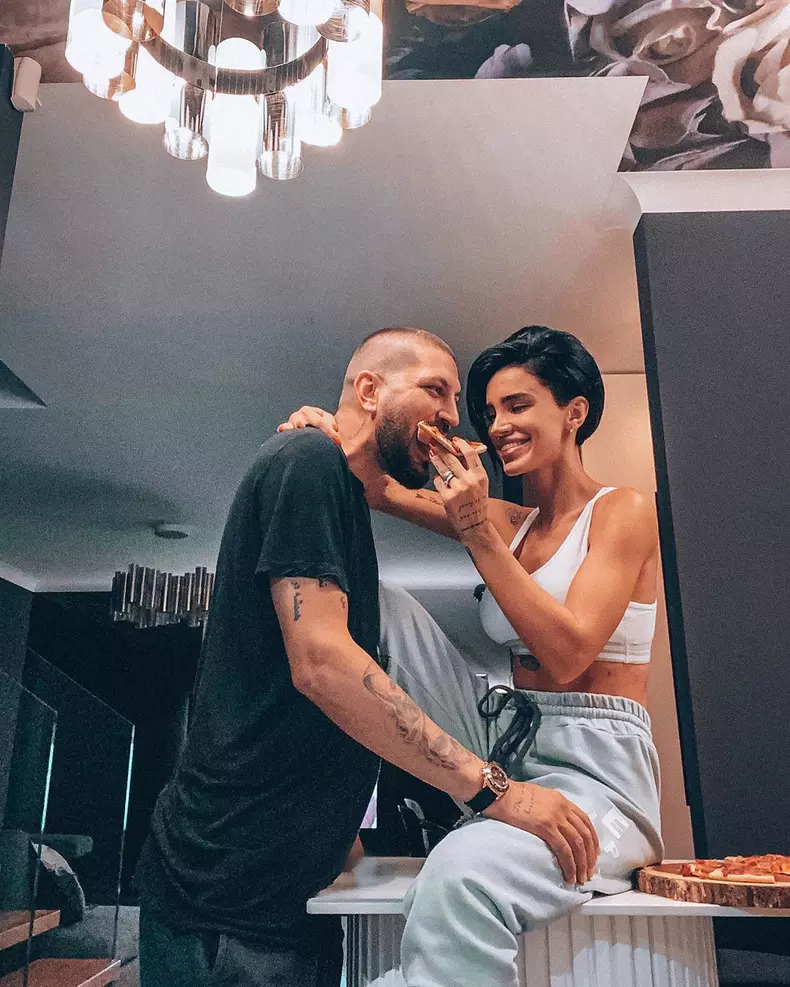 Adelina Pestrițu și soțul ei Virgil Șteblea