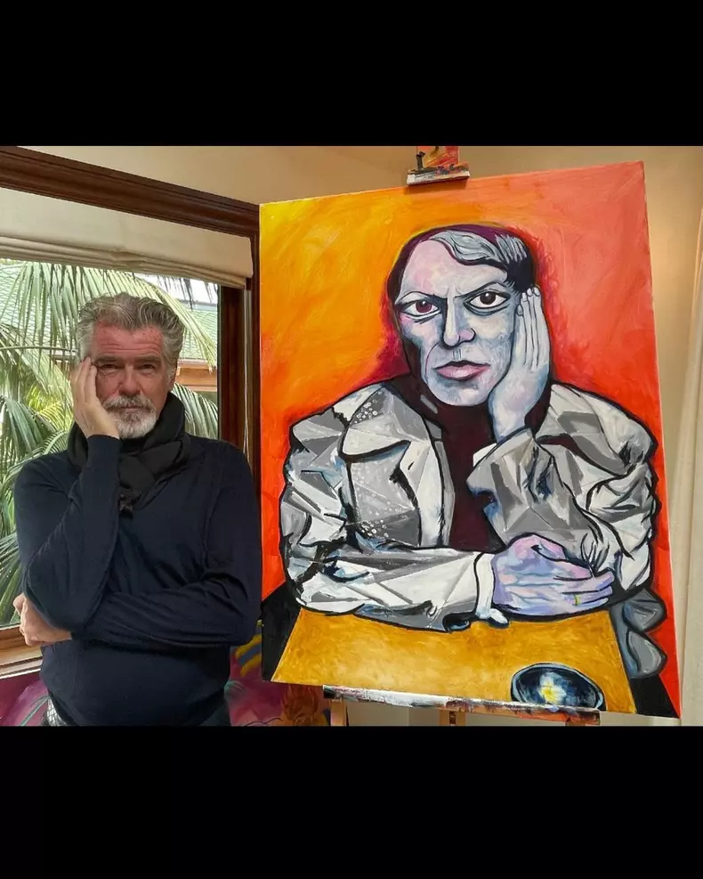 Actorul Pierce Brosnan își expune picturile la New York. Cu ce sumă colosală a vândut un tablou (1)