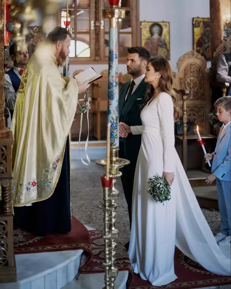 Albertina Ionescu, imagini de colecție de la nunta din Grecia