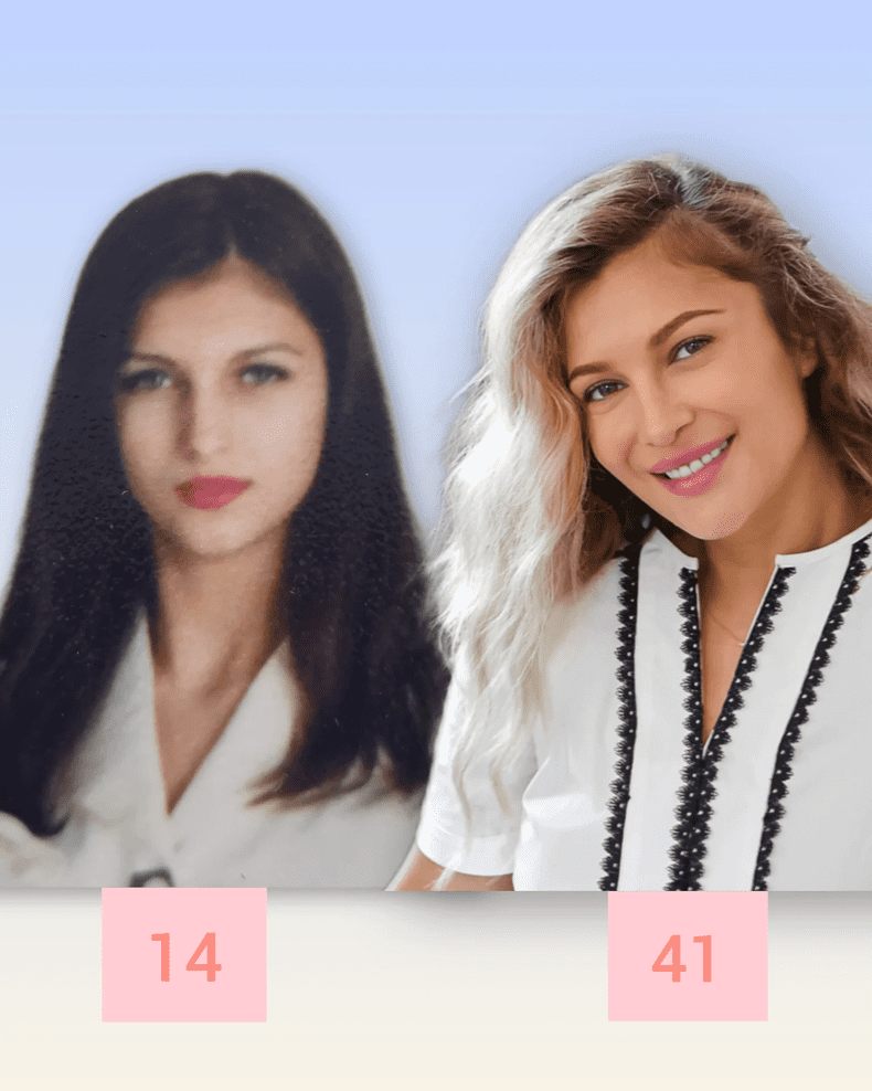 Lora la 14 și la 41 de ani
