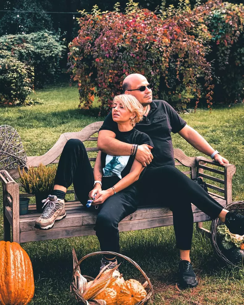 Giulia Anghelescu și soțul ei Vlad Huidu