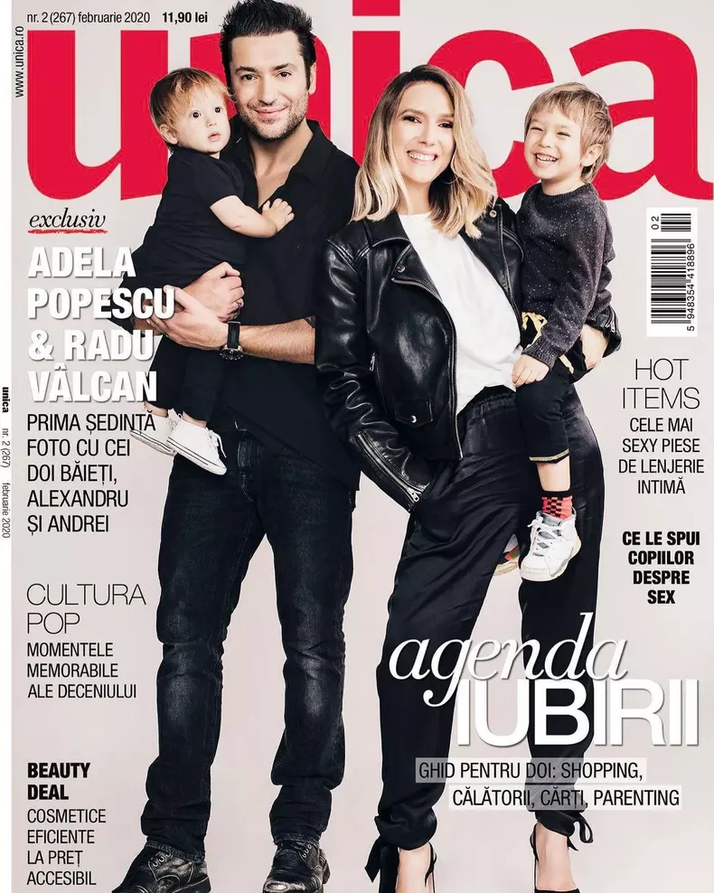 Adela Popescu, Radu Vâlcan și fiii lor