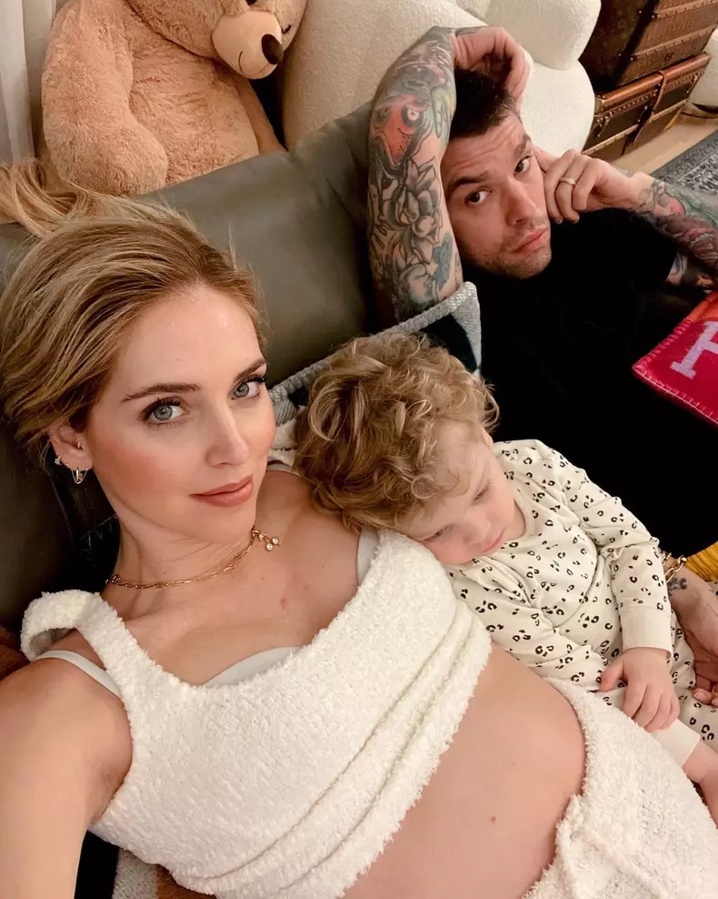 Chiara Ferragni, soțul ei Fedez și fiul lor Leo