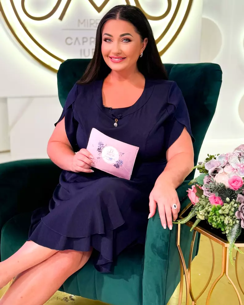 Gabriela Cristea în platoul „Mireasa, capriciile iubirii”