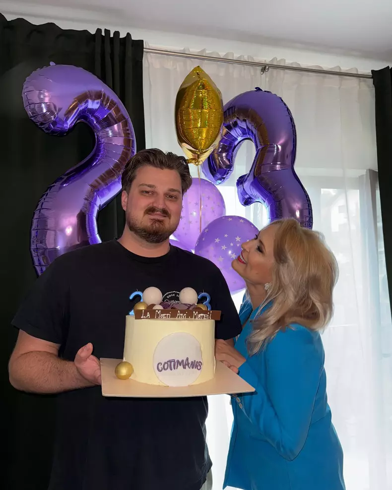 Matei Cotimanis, fiul lui Bebe Cotimanis, a împlinit 23 de ani