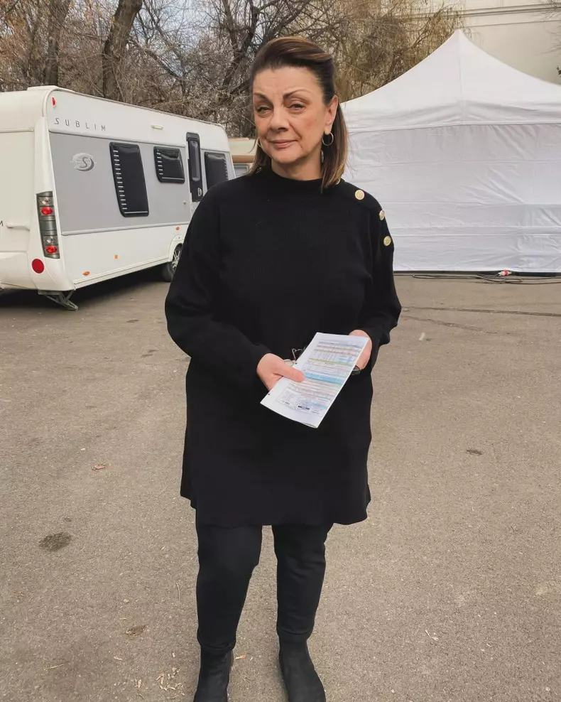 carmen tanase pe platoul de filmare