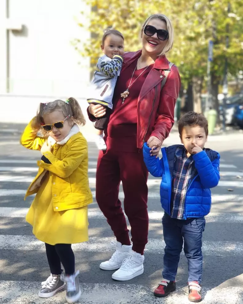 Mirela Vaida și copiii ei