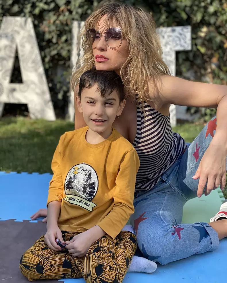 Anna Lesko și fiul ei Adam
