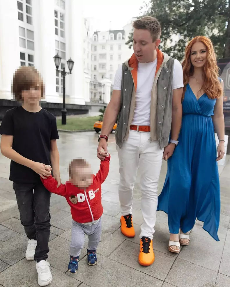 Lena Katina and Julia Volkova of Russian t.A.T.u. pop duo turn 40. Lena Katina pictured with her husband and children.