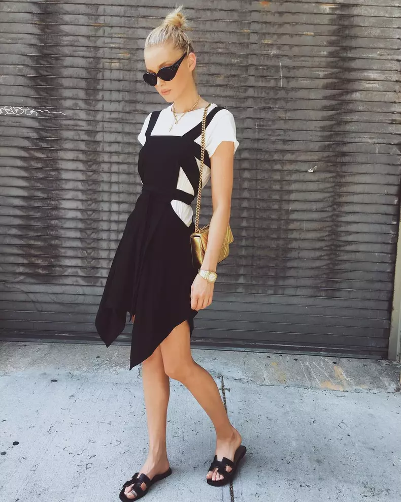 Rochie neagra + tricou alb