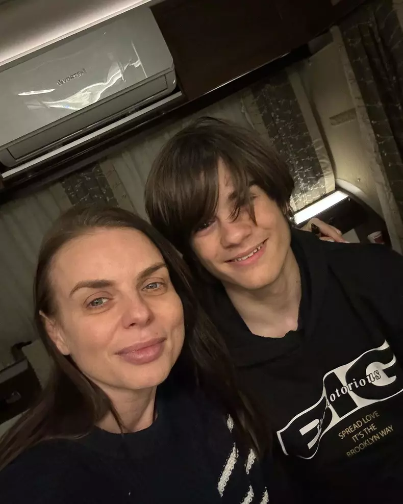 Cătălina Grama și fiul ei