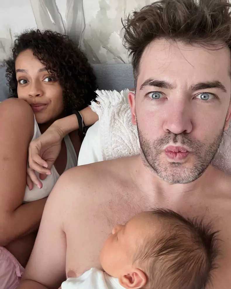 Arsenie Todiraș, partenera lui și copilul lor