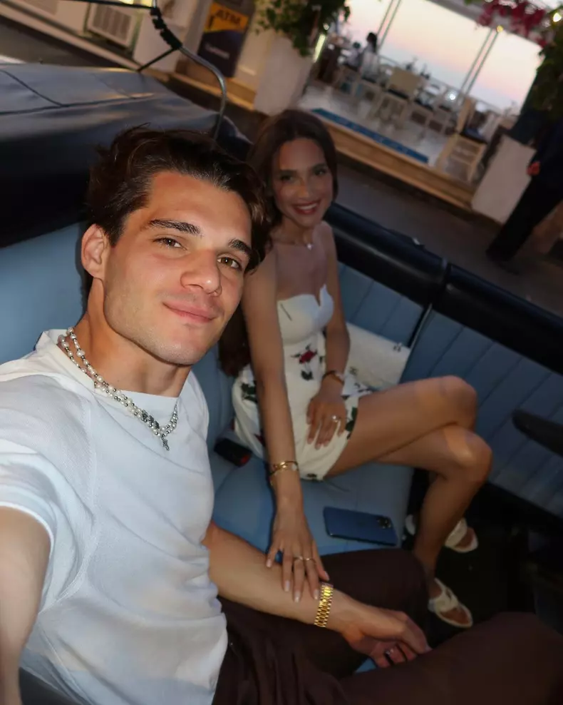 Ianis și Elena Hagi în luna de miere