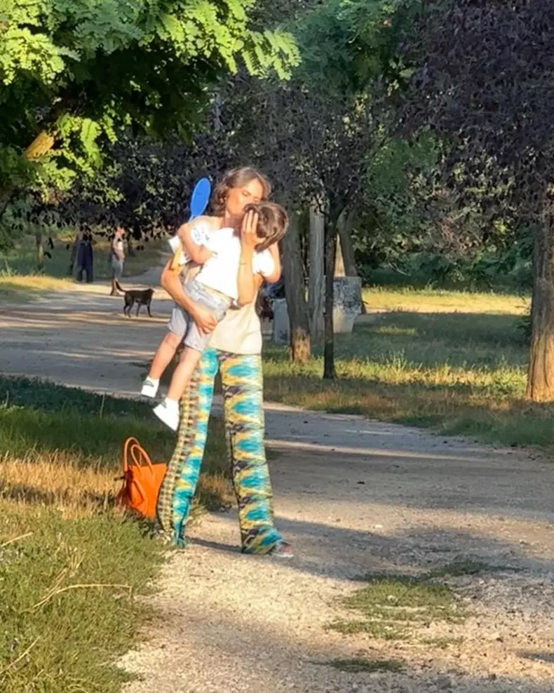 Ramona Bădescu și fiul ei