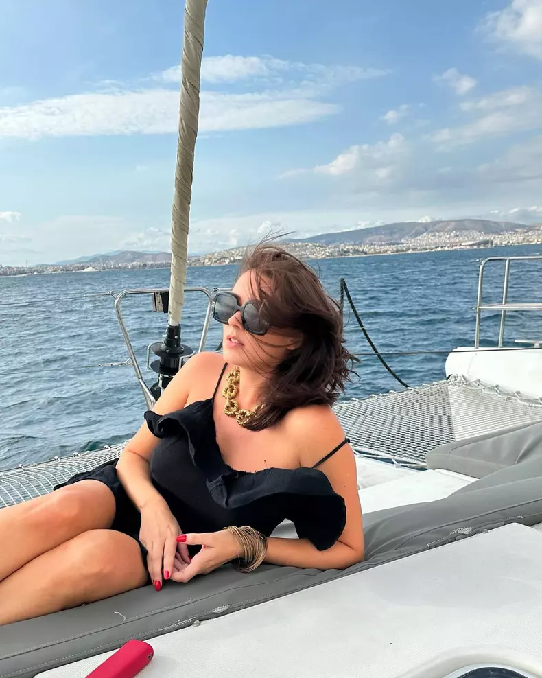 Diana Dumitrescu, în Grecia de ziua ei de naștere, când a împlinit 40 de ani