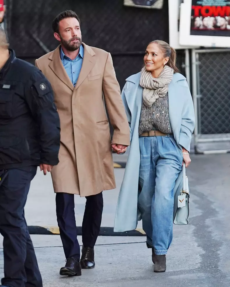 Ben Affleck and Jennifer Lopez at Jimmy Kimmel Live