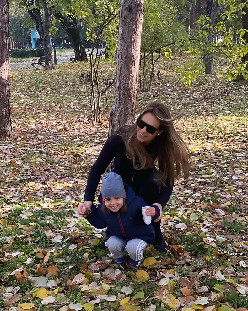 Magda Palimariu si fiul ei