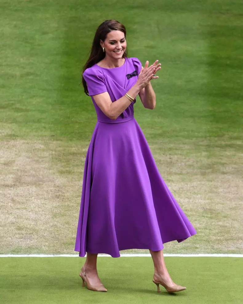 The Princess of Wales after the Gentlemen's Singles final on day fourteen of the 2024 Wimbledon Championships at the All England Lawn Tennis and Croquet Club, London. Picture date: Sunday July 14, 2024.