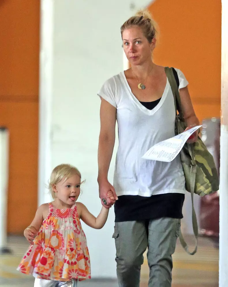 Semi-Exclusive... Christina Applegate And Her Daughter Leaving The Gym