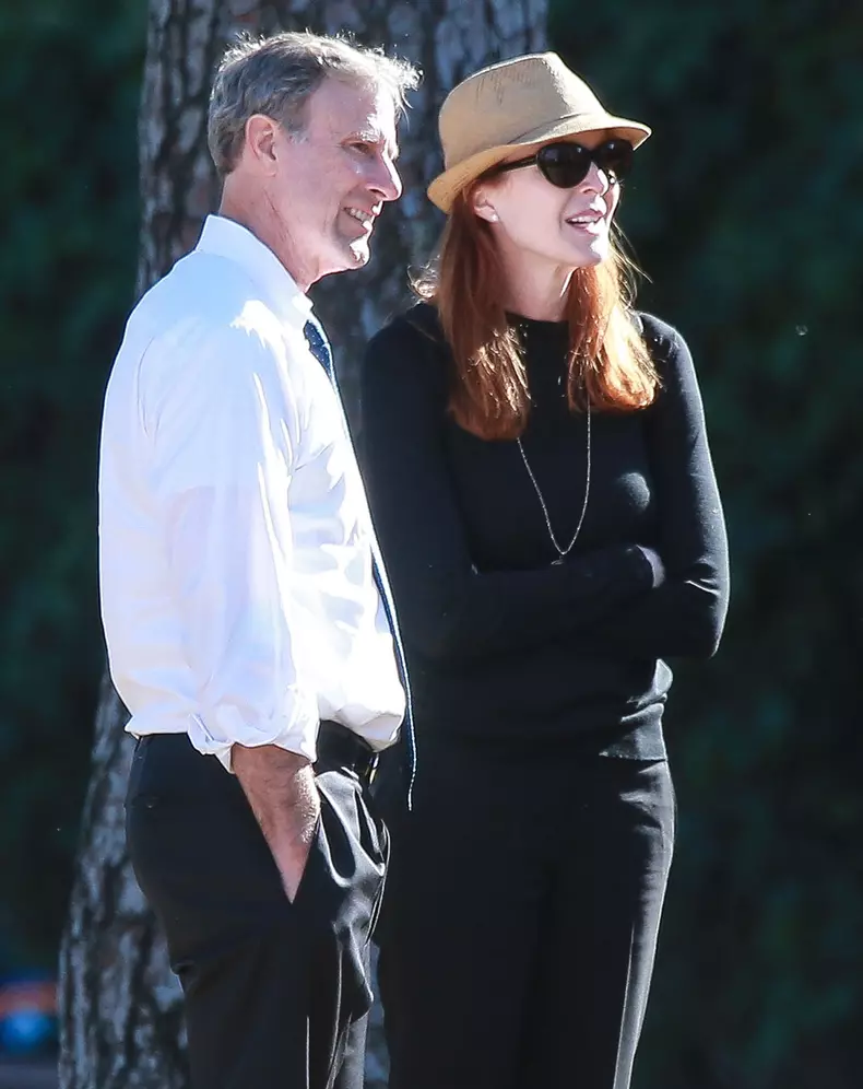 Marcia Cross & Tom Mahoney Watching Their Daughter Play Flag Football