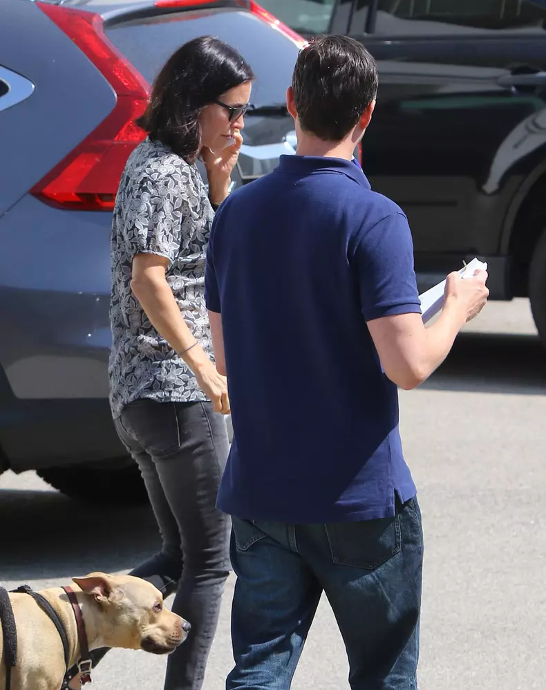 Courteney Cox Stops By Her Office