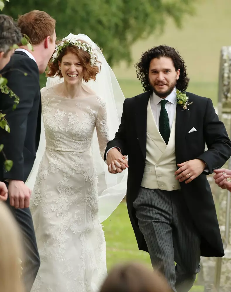 Primele imagini de la nunta lui Kit Harington cu Rose Leslie