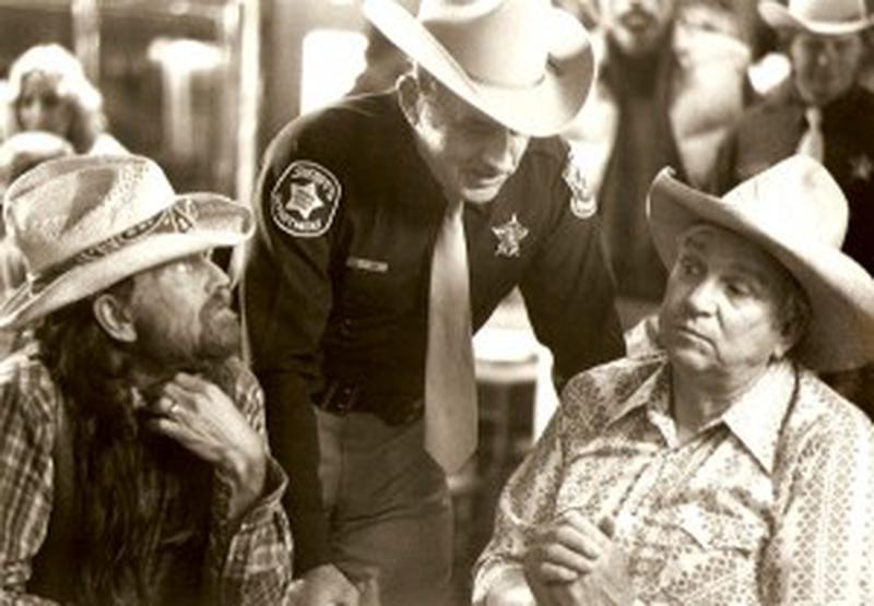 Willie Nelson, Sheriff Raymond Frank And Slim Pickins From The Movie Honeysuckle Rose