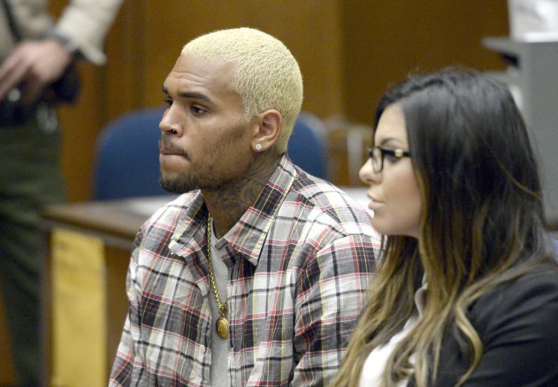 Chris Brown in court