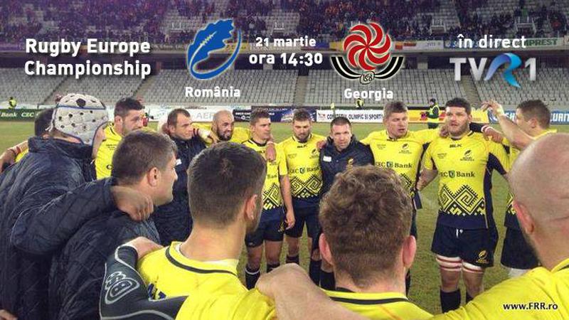 rugby Romania Georgia la TVR 1