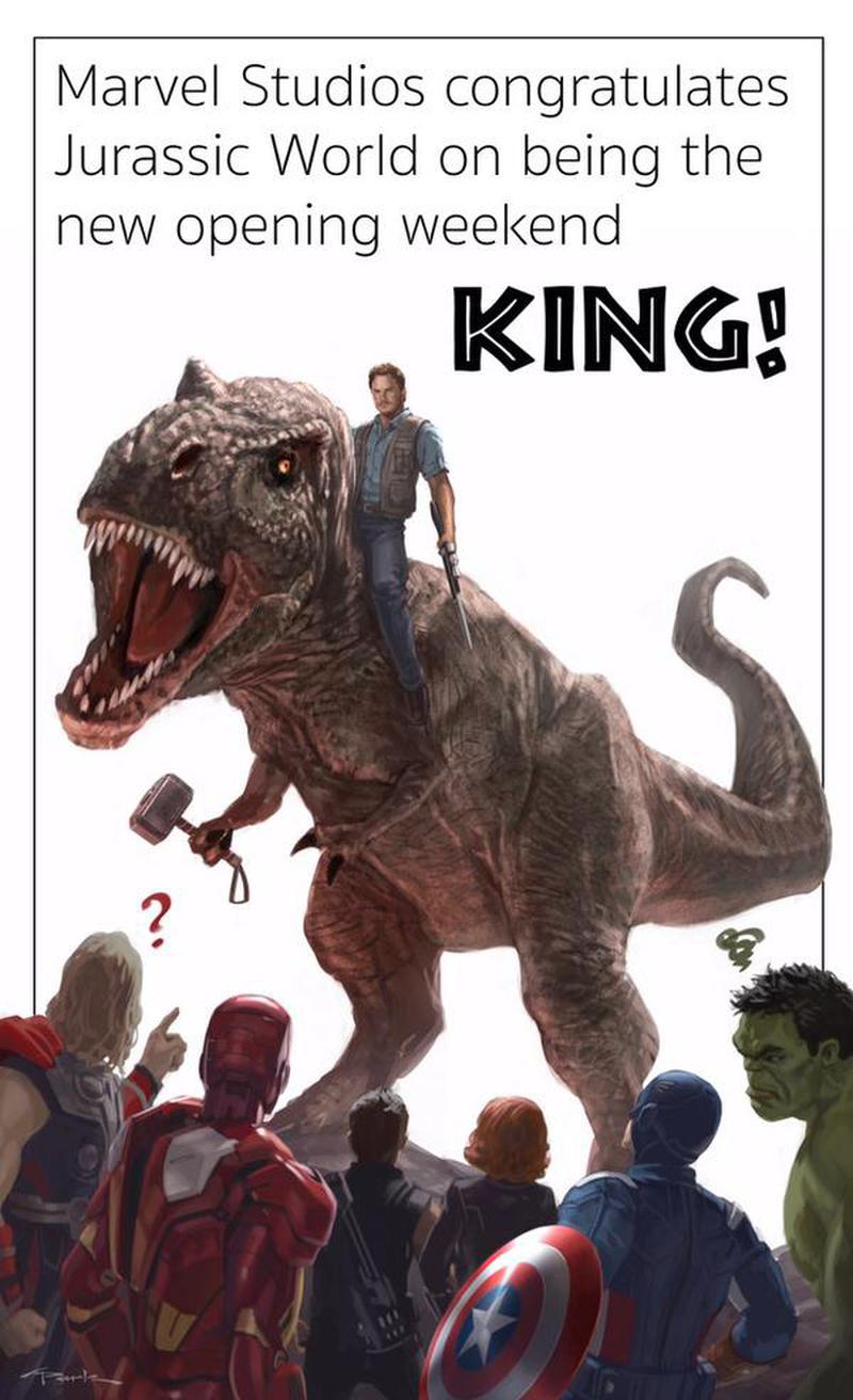„Răzbunătorii” felicită „Jurassic World”