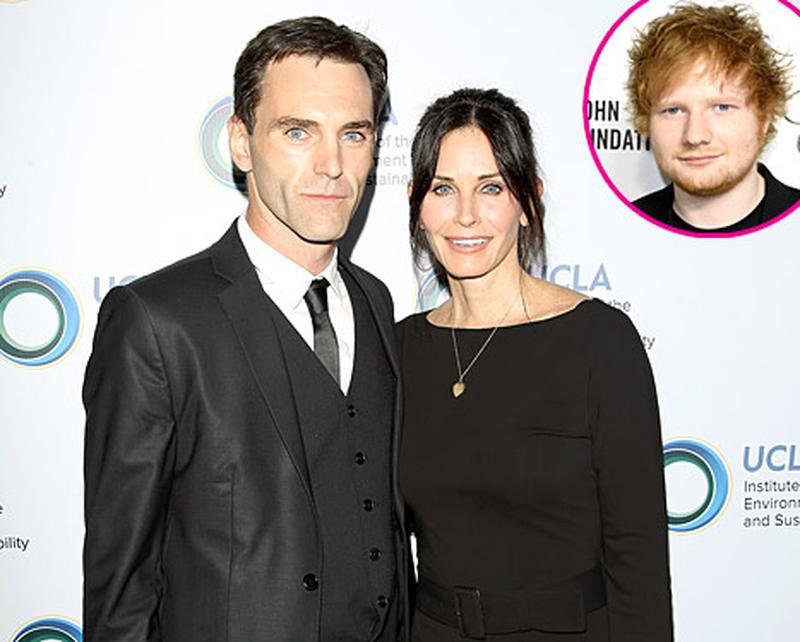 Courteney Cox, Johnny McDaid, Ed Sheeran