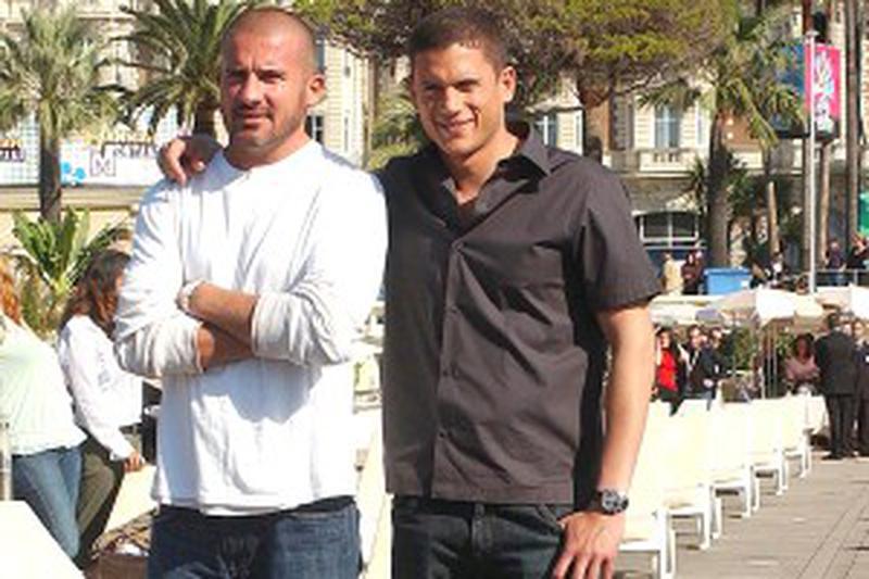 'Prison Break' cast members, Wentworth Miller and Dominic Purcell pose for a photocall at MIPCOM 2006 in Cannes, France, on October 09, 2006. Photo by Giancarlo Gorassini/ABACAPRESS.COM