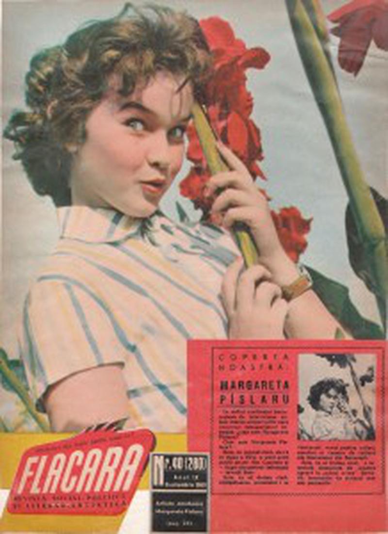 Margareta Paslaru_ Prima coperta de revista _Flacara -   8 10 1960
