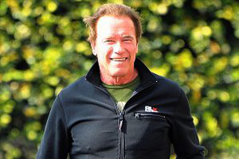 Arnold Schwarzenegger Stops By The Gym